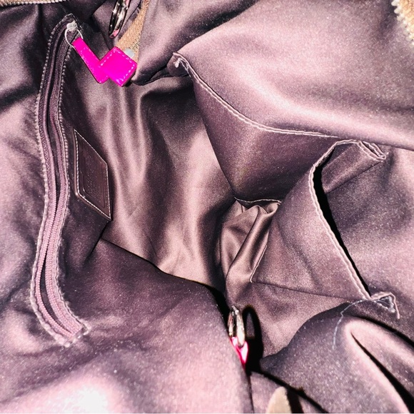 COACH POPPY SIGNATURE LUREX SPORTLIGHT KHAKI JACQUARD TOTE SHOULDER BAG 13847 - Picture 6 of 6